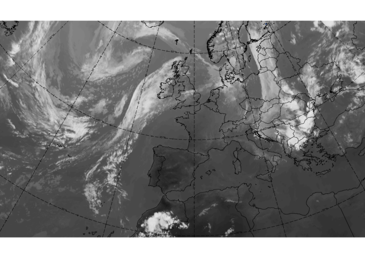 Bild: Blocking situation over Europe, summer 2016 (MSG IR satellite image)