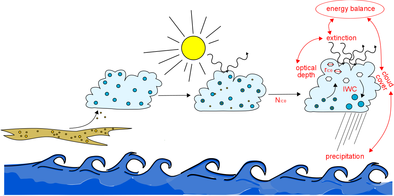 Enlarged view: Aerosol effect on mixed-phase clouds