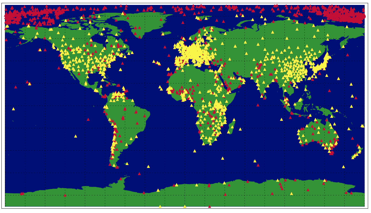 Global distribution of SSR sites from GEBA